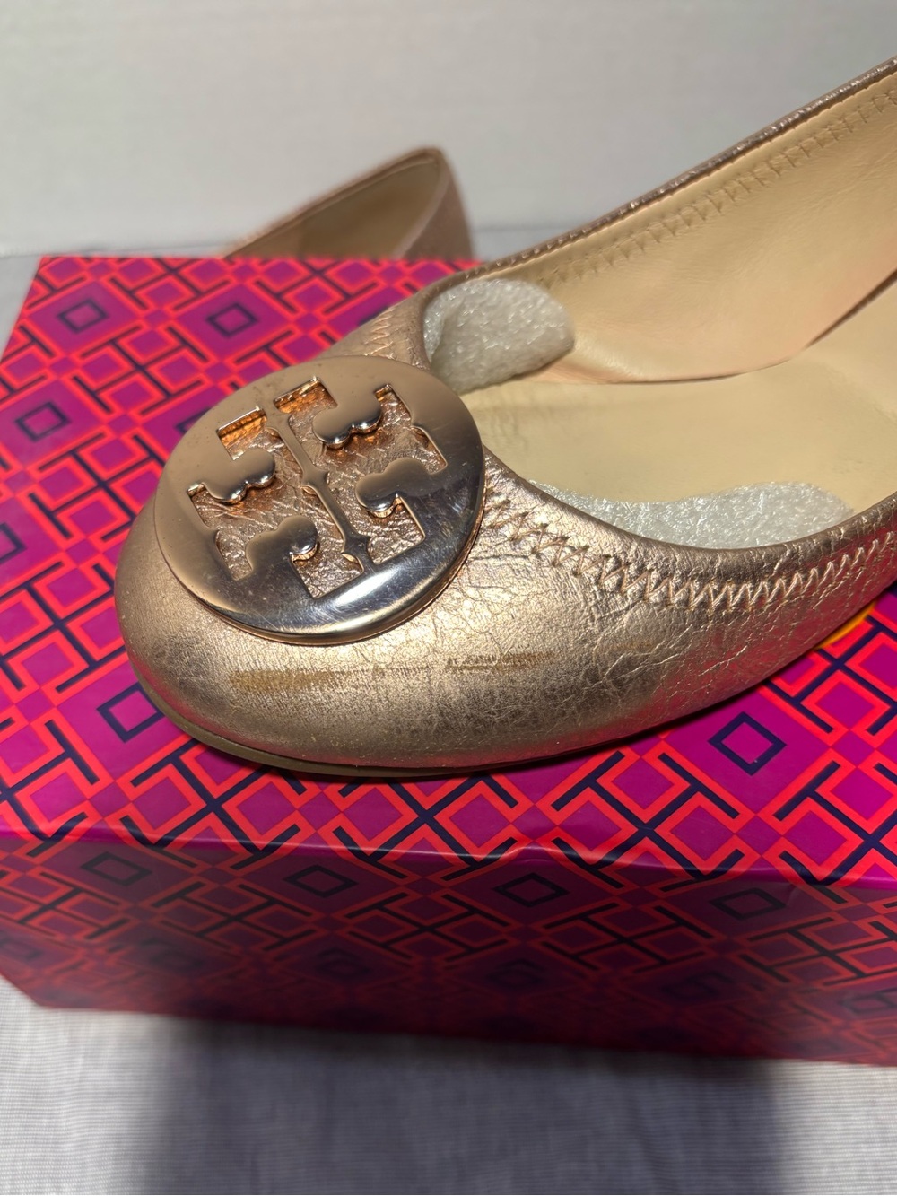 Tory Burch Rise Gold Reva Ballet - Picture 4 of 12